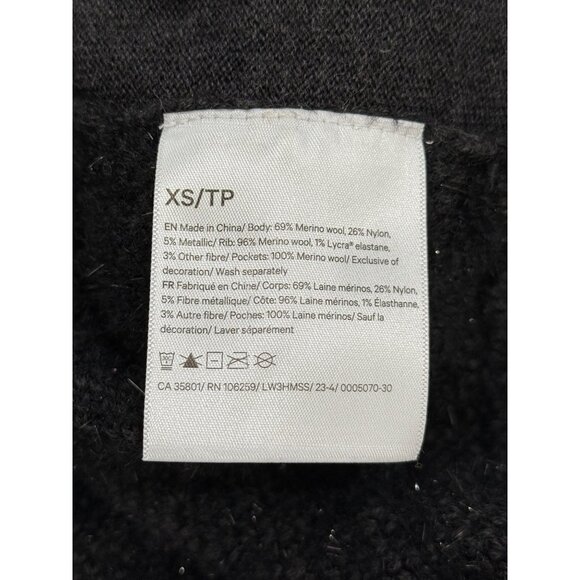 Lululemon Jacquard Cardigan Knit Leopard Graphite Grey Black Merino Wool XS - Picture 10 of 11